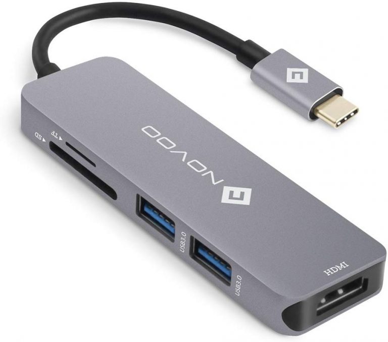 NOVOO USB C Hub USB C vers HDMI 4K Lecteur  de Carte  SD  