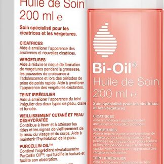 Bi-Oil Huile de Soin Pour la Peau - Soin Spécialisé pour les Vergetures,  Cicatrices, Peau Sèche et Teint Irrégulier - 1 x 200 ml